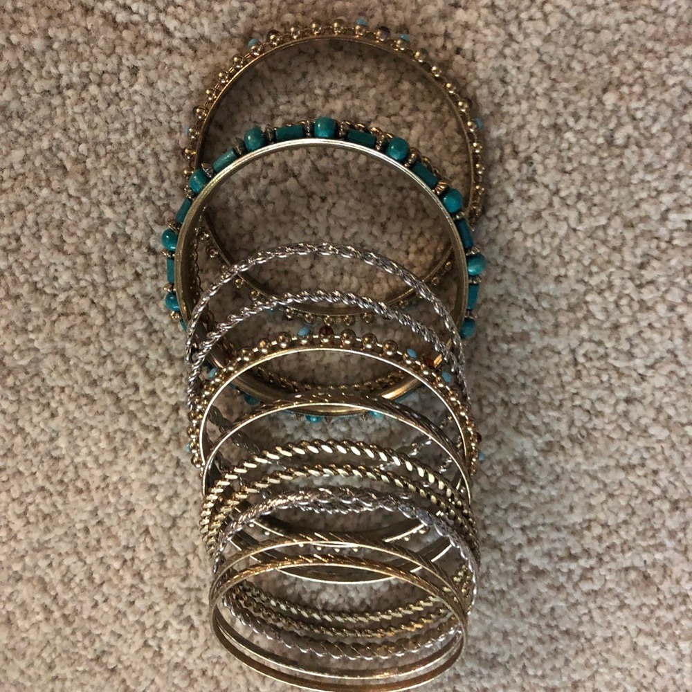 Bundle of bangle bracelets